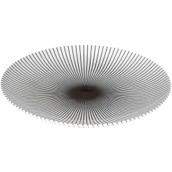 Assiette plate rayure noire et blanche