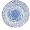 Assiette plate Rio faïence bleue et blanche Ø27cm