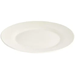 Assiette plate ronde blanche