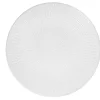 Assiette plate ronde faïence design Zebra uni blanc