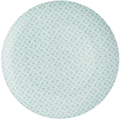 Assiette plate ronde motif géométrique 4 couleurs x4