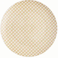 Assiette plate ronde motif géométrique 4 couleurs x4