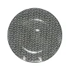 Assiette plate ronde noire à motif chevron blanc