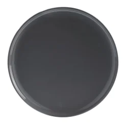 Assiette plate ronde Oslo grise