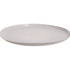 Assiette plate ronde Oslo porcelaine gris uni