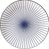 Assiette plate style japonais porcelaine bleu blanc