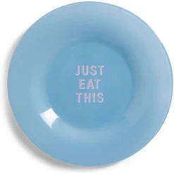 Assiette plate verre coloré avec message Ø20cm - 3 modèles