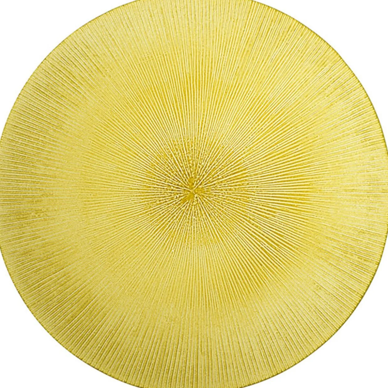 Assiette plate verte verre strié