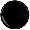 Assiette ronde plate Nordic porcelaine noir