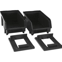 Bac à bec en plastique gris x2