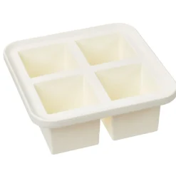 Bac à glaçon XXL en silicone 4 compartiments blanc/bleu