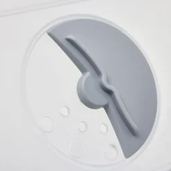 Bac avec couvercle rabattable 12L plastique transparent gris