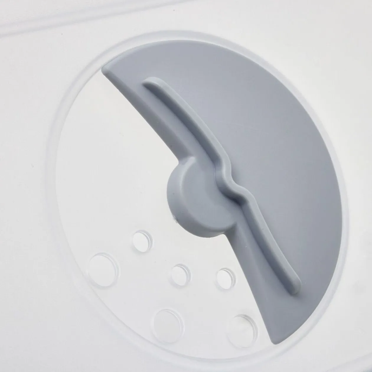 Bac avec couvercle rabattable 12L plastique transparent gris