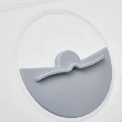 Bac avec couvercle rabattable 12L plastique transparent gris