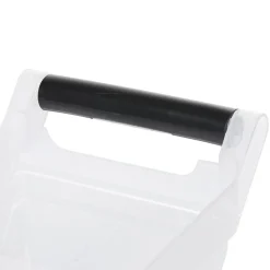 Bac de rangement à roulettes transparent 12L