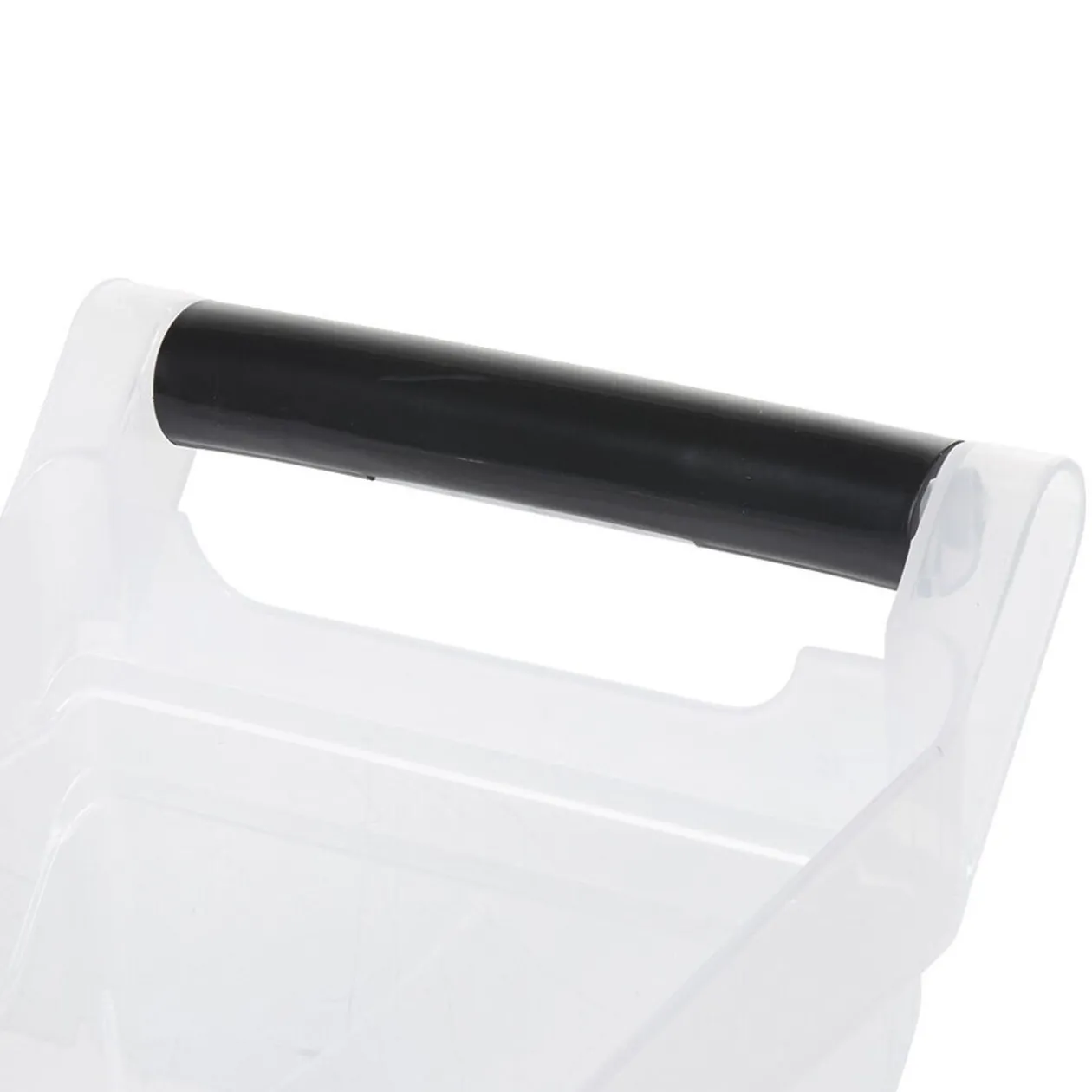 Bac de rangement à roulettes transparent 12L