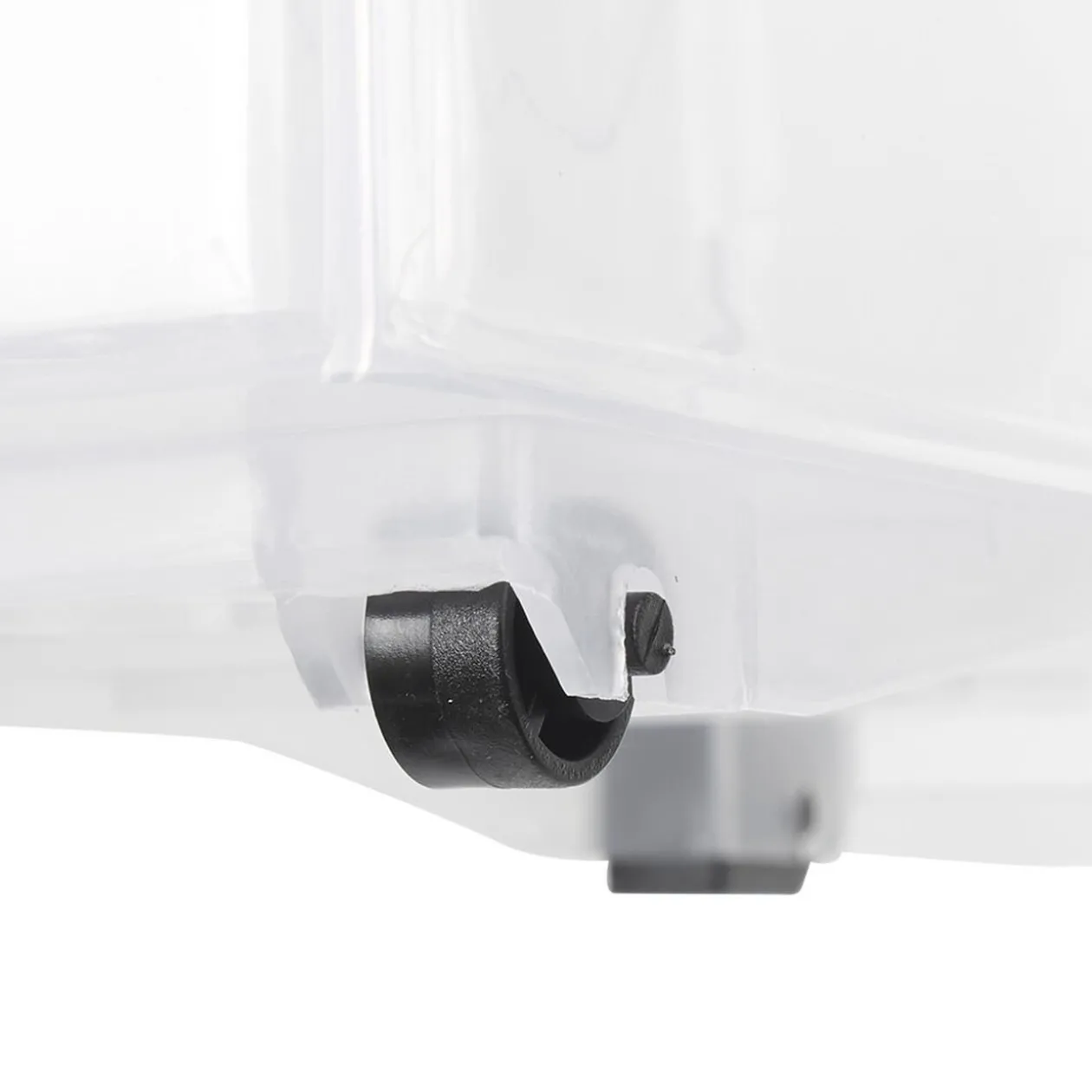 Bac de rangement à roulettes transparent 12L