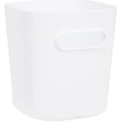 Bac de rangement avec poignée blanc