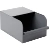 Bac de rangement en métal gris - L17,5 x l25 x H12,5 cm