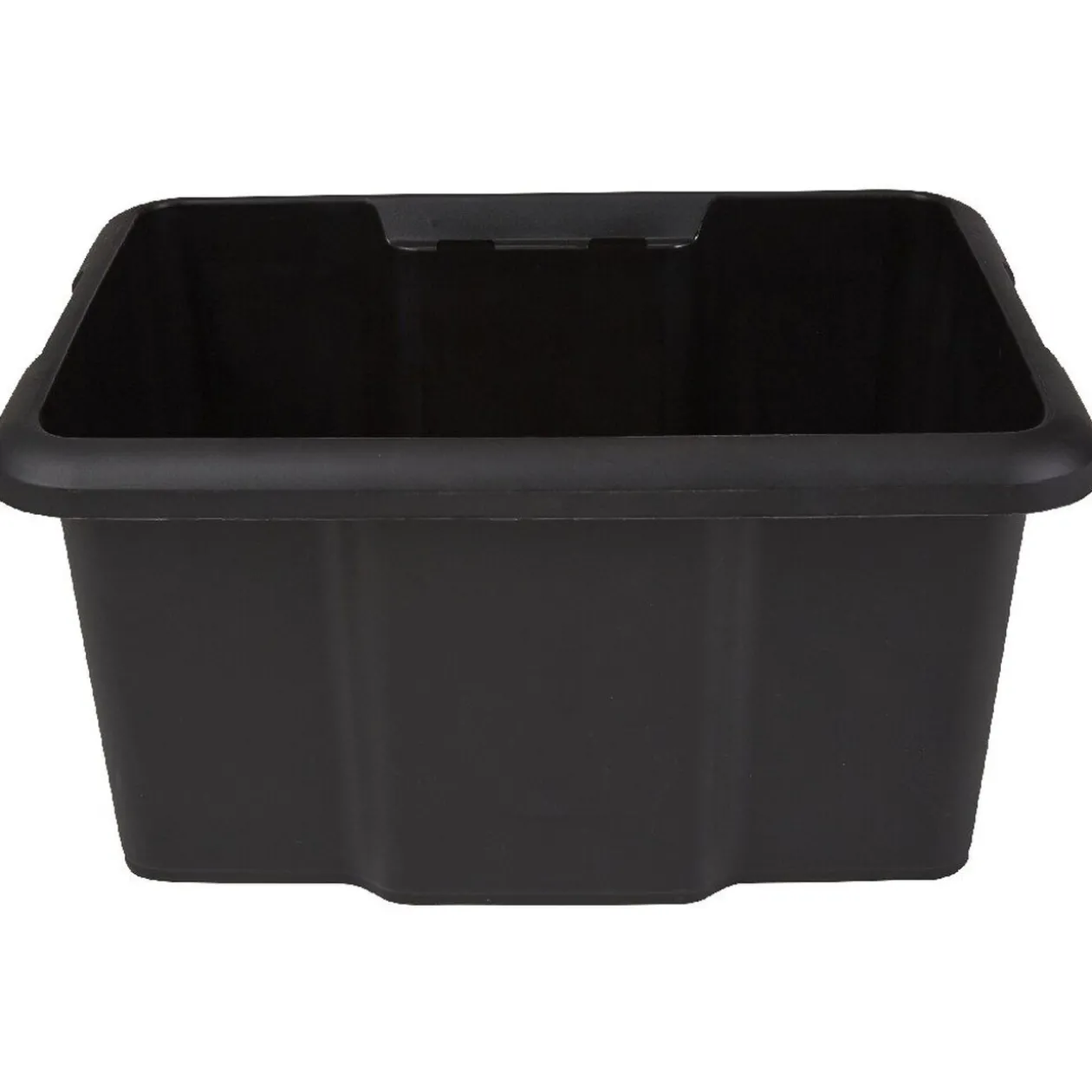 Bac de rangement en plastique 15L uni noir x5