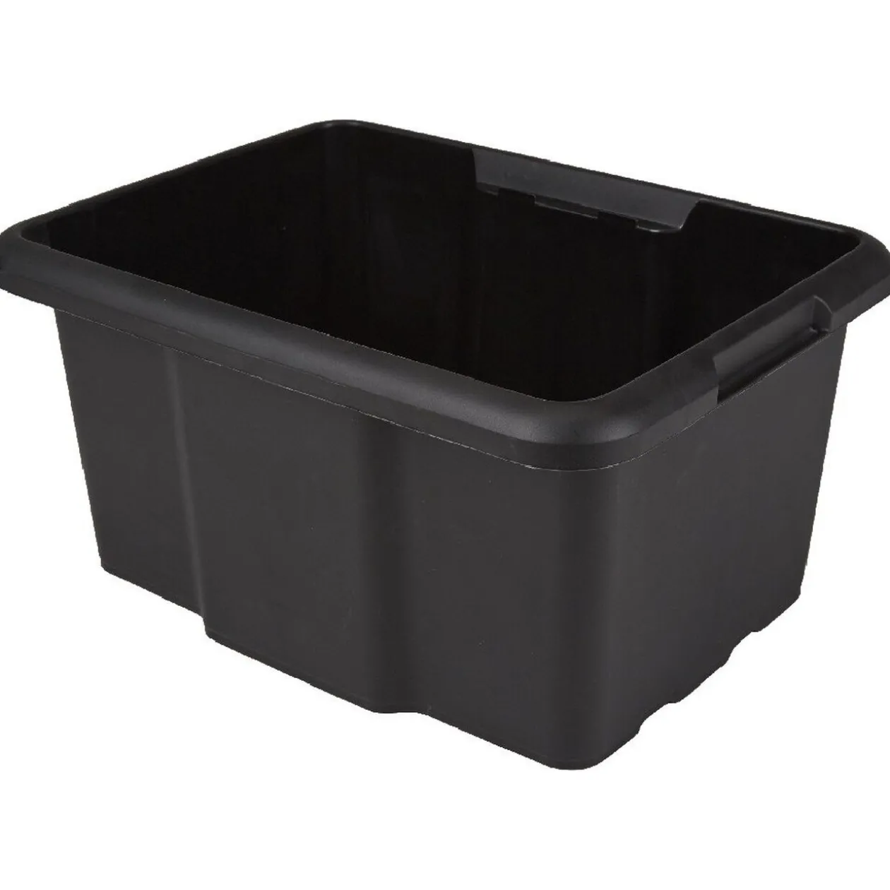Bac de rangement en plastique 15L uni noir x5