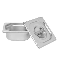 Bac inox avec couvercle préparation conservation L.7,5 cm