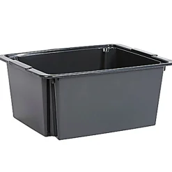 Bac plastique 14 L gris