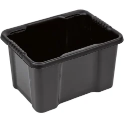 Bac plastique recyclé noir 16L