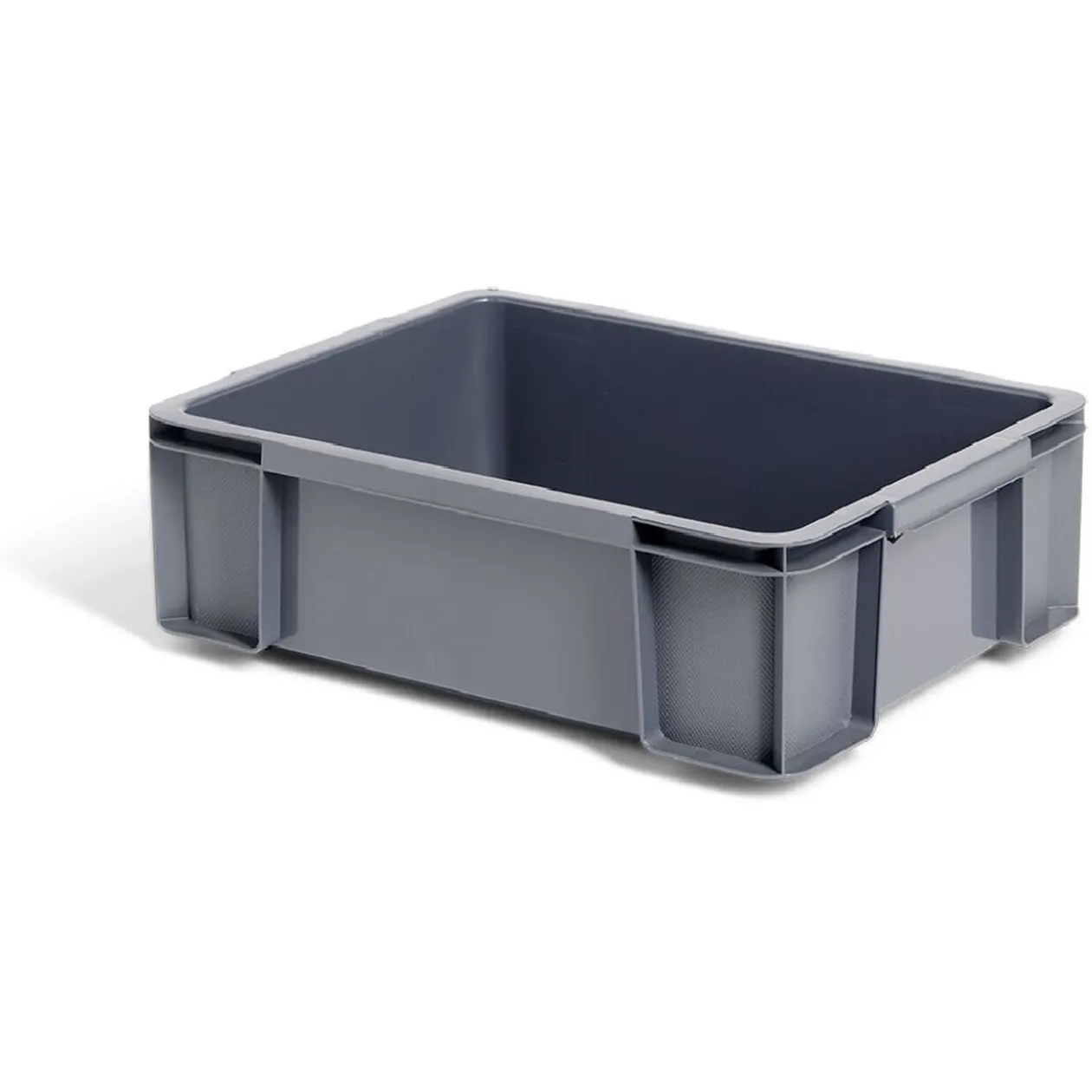 Bac renforcé rangement plastique gris 9L