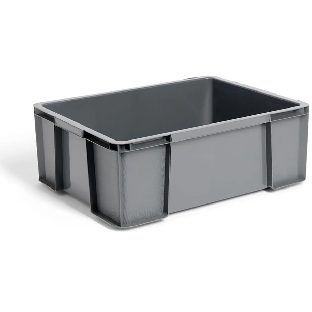 Bac renforcé rangement plastique gris 27L