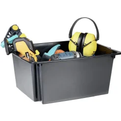 Bac superposable 22L noir x3 - 43x34xH18,5 cm