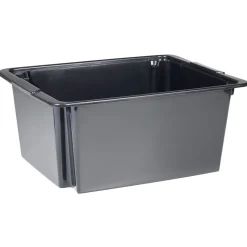 Bac superposable 22L noir x3 - 43x34xH18,5 cm