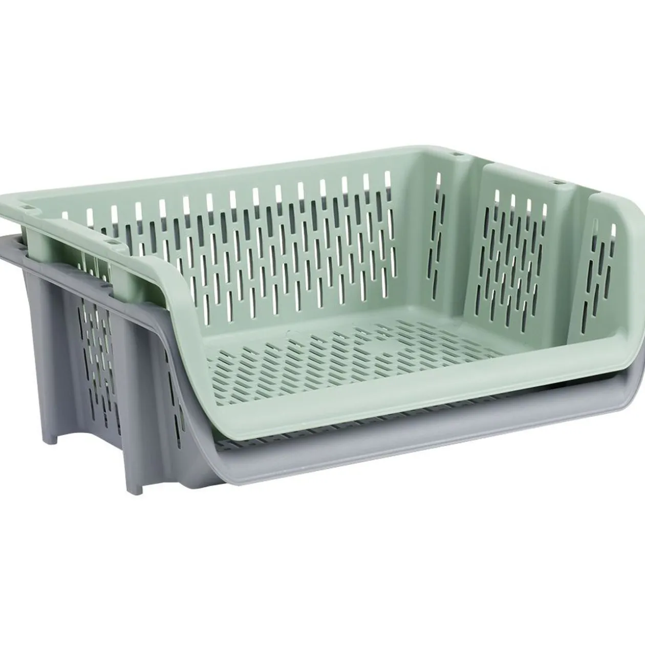 Bac superposable large en plastique 39x30,5xH13cm