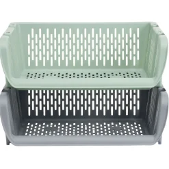 Bac superposable large en plastique 39x30,5xH13cm