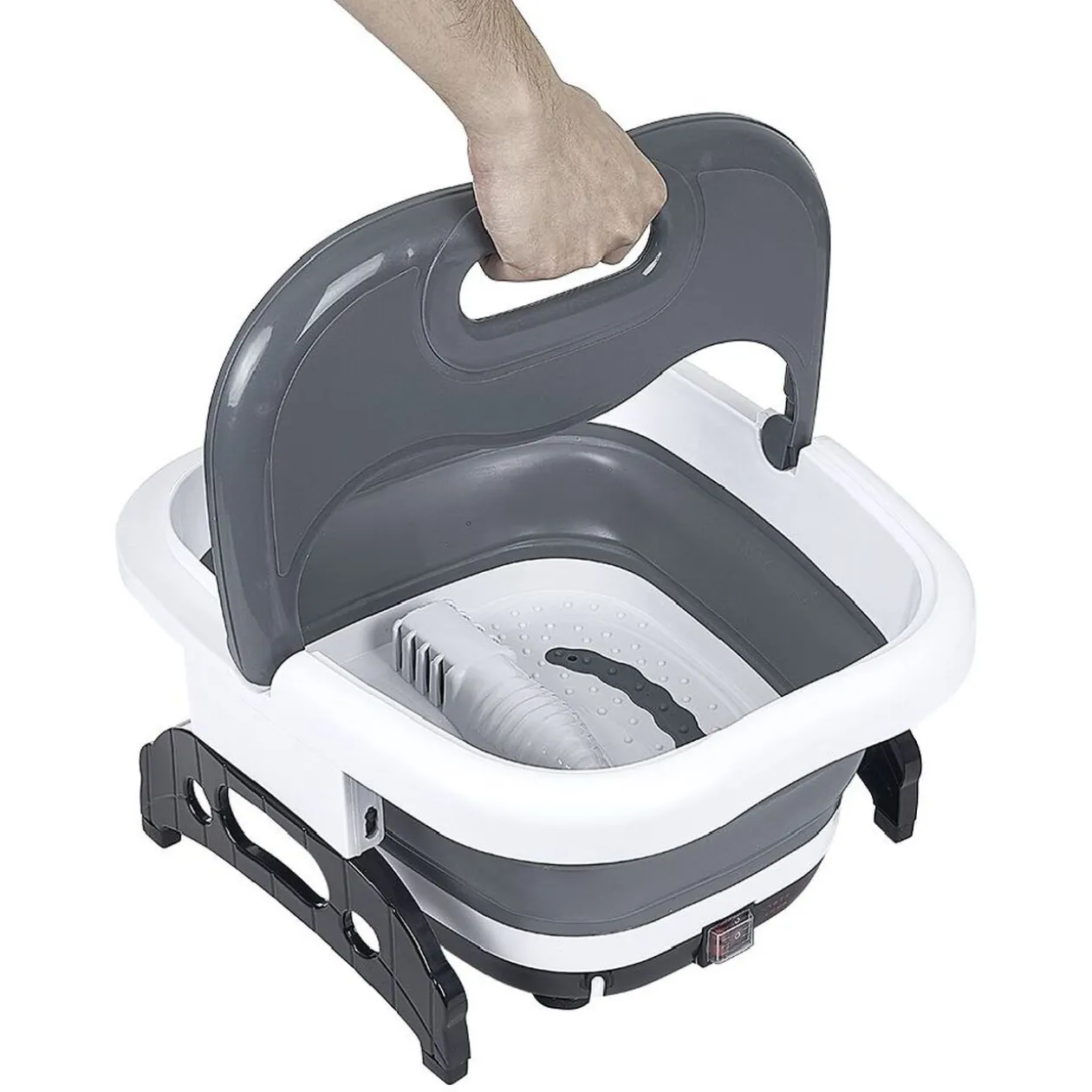 Bain de pied pliable blanc