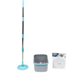 Balai avec seau essoreur mop rotatif 360°