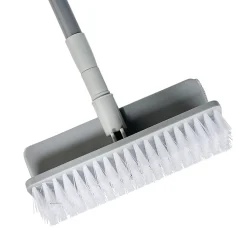 Balai brosse 2en1 gris et blanc avec mop