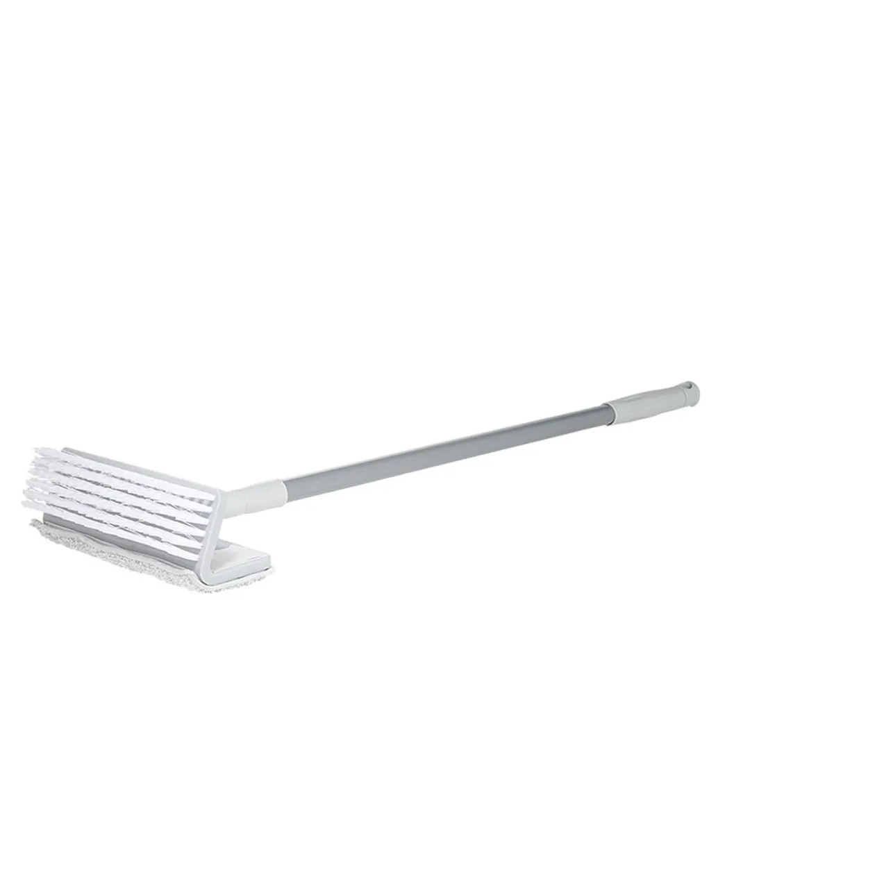 Balai brosse 2en1 gris et blanc avec mop