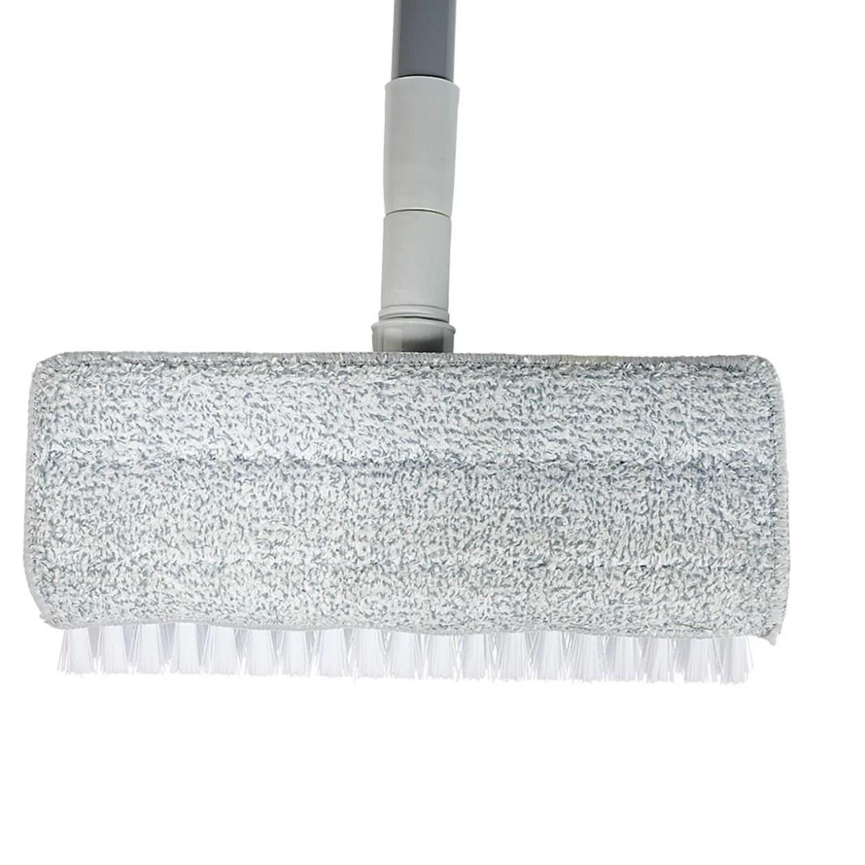 Balai brosse 2en1 gris et blanc avec mop