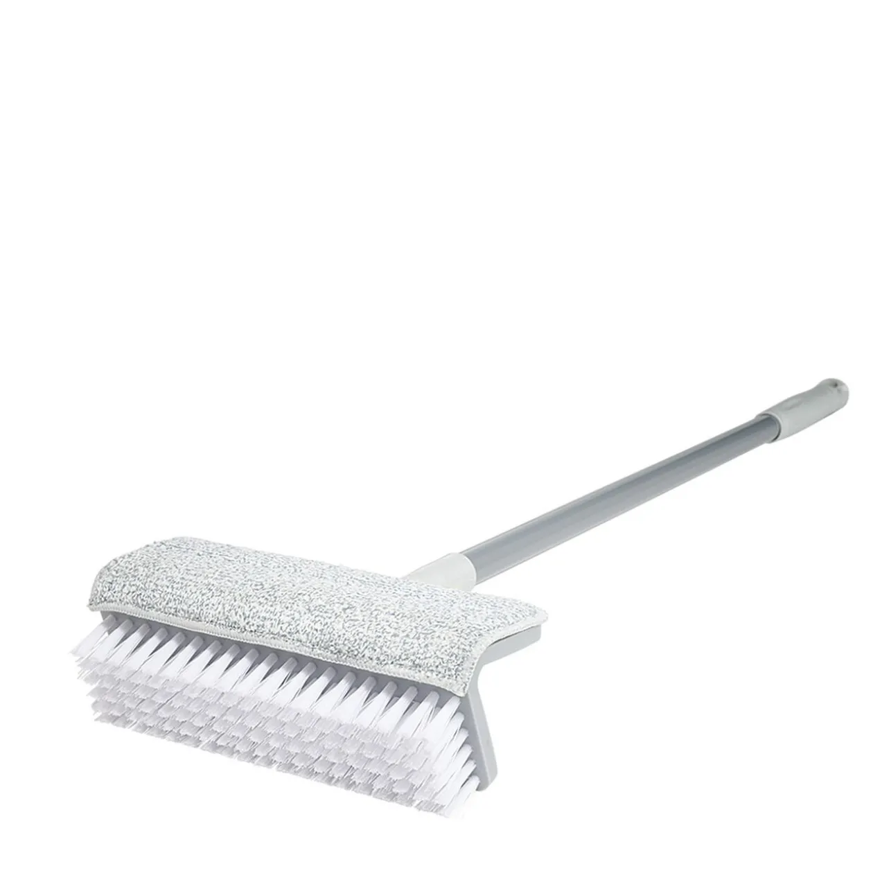 Balai brosse 2en1 gris et blanc avec mop