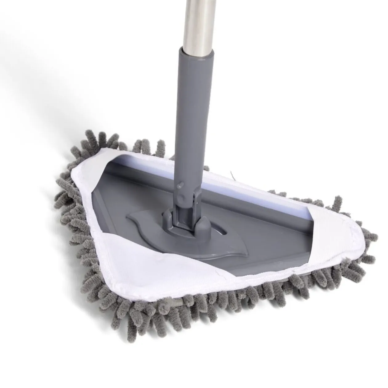 Balai serpillère microfibre forme triangulaire 27x20xH120cm