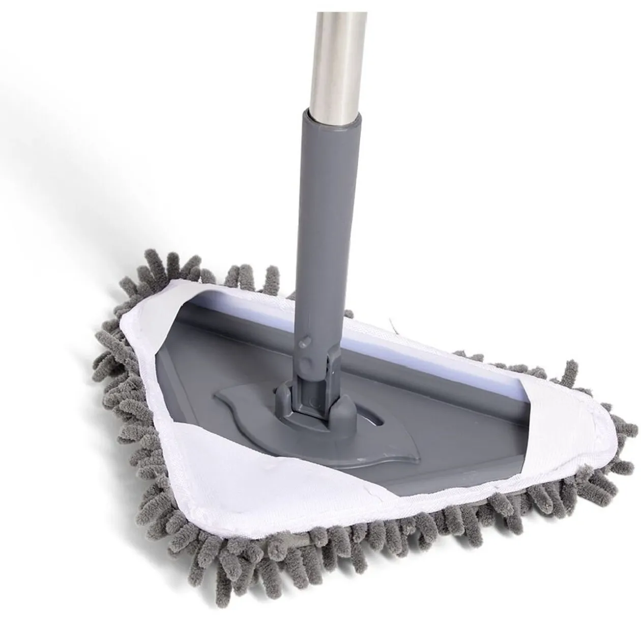 Balai serpillère microfibre forme triangulaire 27x20xH120cm