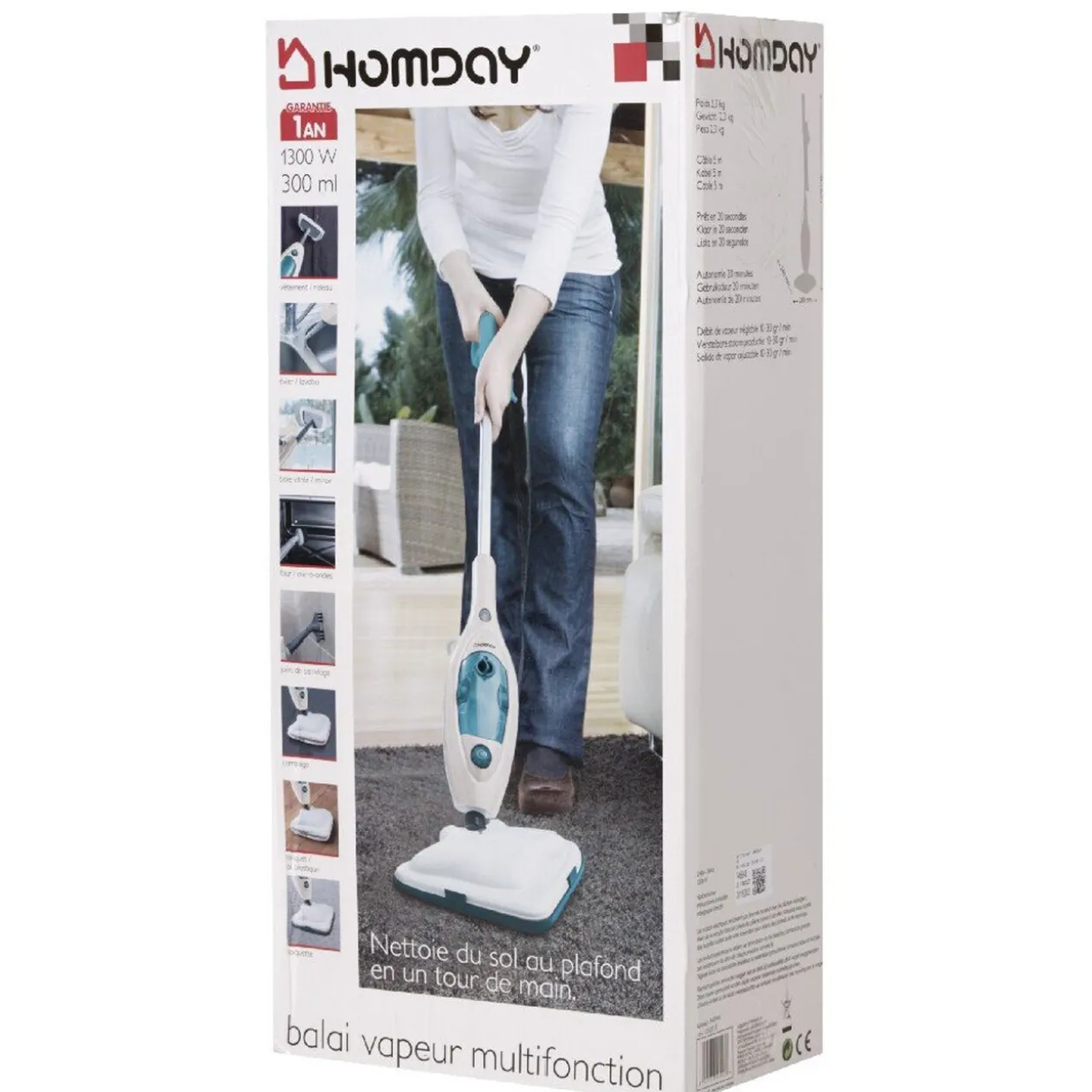 Balai vapeur multifonction Homday