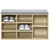 Banc meuble à chaussures 2en1 8 compartiments