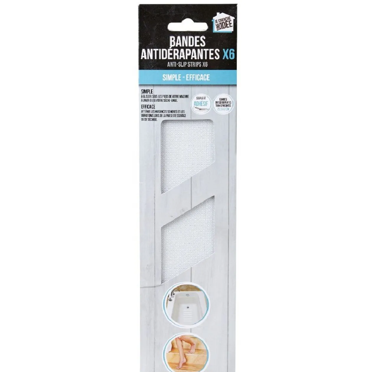 Bande antidérapante adhésive x6