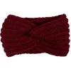 Bandeau en laine uni bordeaux