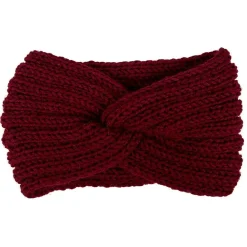 Bandeau en laine uni bordeaux