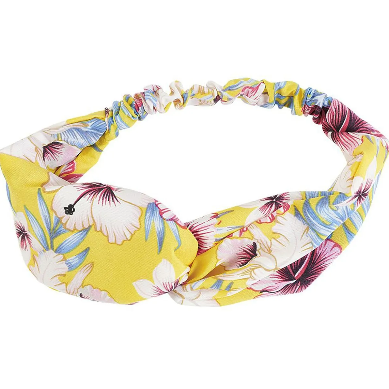 Bandeau jaune imprimé tropical