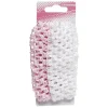 Bandeau maille rose et blanc