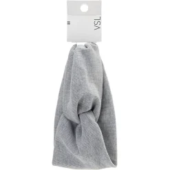 Bandeau torsadé uni gris